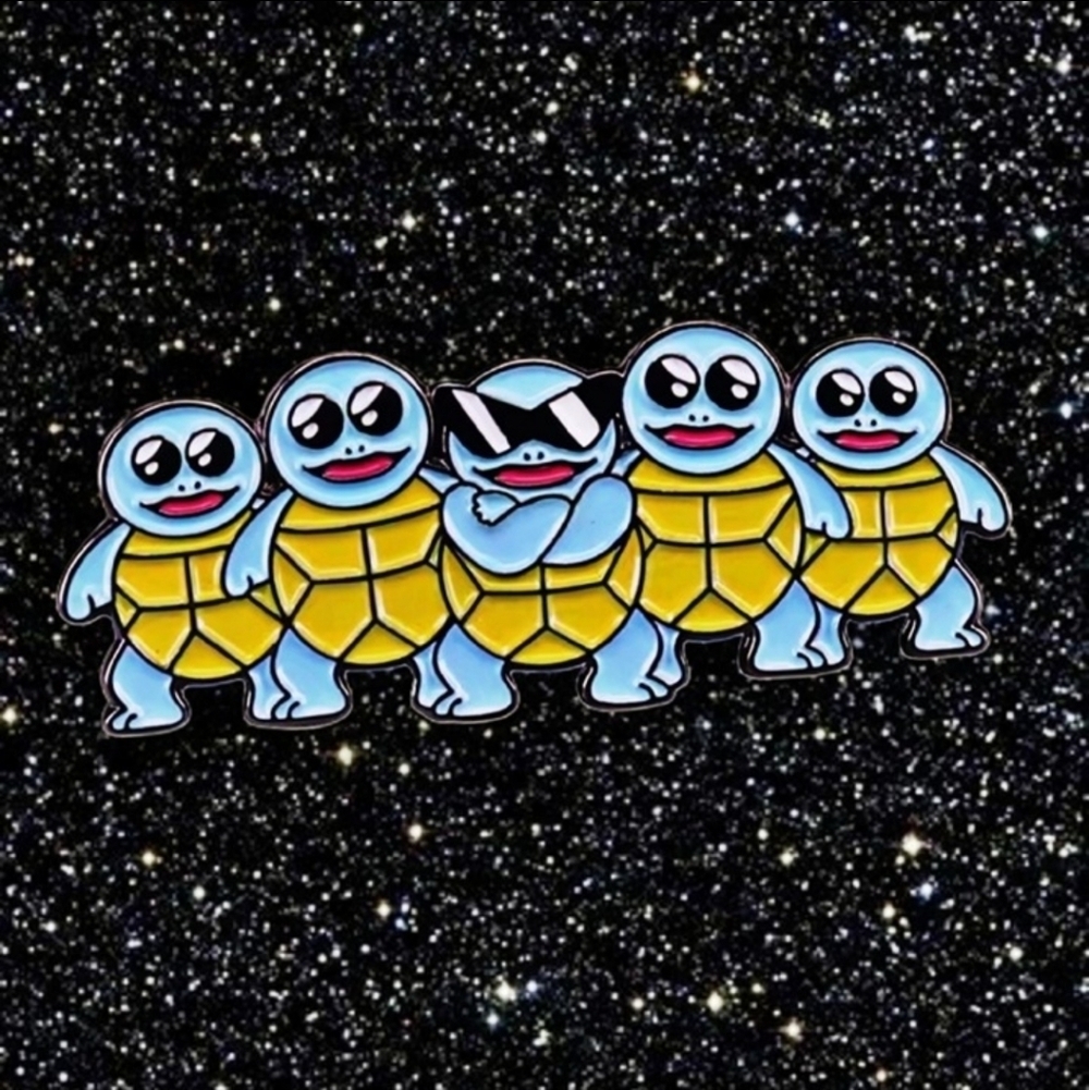 Pokemon Squirtle Squad Pin - Blue, Yellow, and Black
